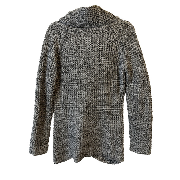 Boho Chic Women's L Faux Button Chunky Knit Pullover Cowl Neck Sweater Modern - Picture 5 of 11